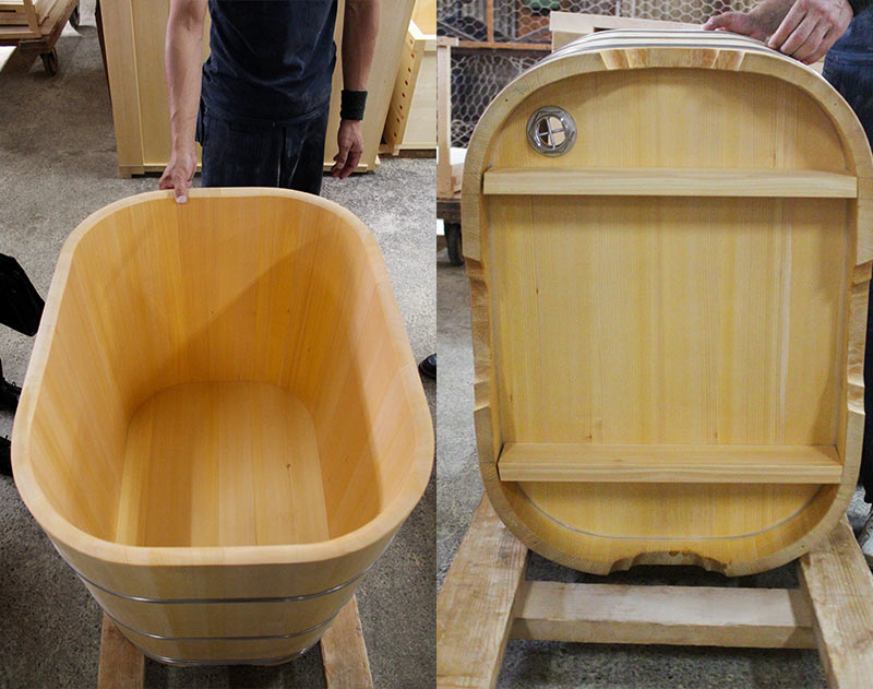 furo oke fabrication - baignoire en bois japonaise traditionnelle